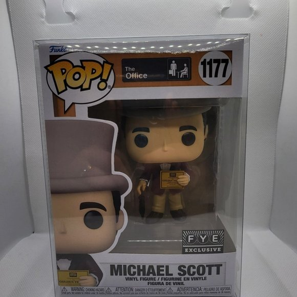 Michael Scott with Golden Ticket FYE Exclusive Funko Pop - Picture 1 of 9